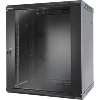 Televes MSR1915B - pie sienas stiprināms statīvs - 17U - 60 kg - bloķējošs aizbīdnis - 33 kg - melns