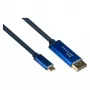 Alcasa 4812-CSF030B 3m adaptera kabelis USB-C - 3 m - USB Type-C - DisplayPort - vīrišķais - vīrišķais - taisns (4812-CSF030B)
