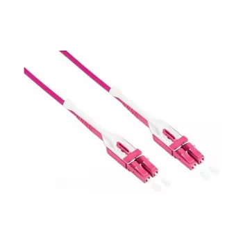 komutācijas kabelis LWL Duplex OM4 (daudzmodu, 50/125) LC/LC, UNIBOOT, LSZH, maināma polaritāte, atlaišanas mēlīte, 0,5 m, Good Connections® (LW-U8005LC4)