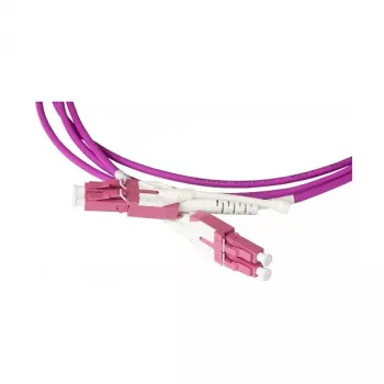 komutācijas kabelis LWL Duplex OM4 (daudzmodu, 50/125) LC/LC, UNIBOOT, LSZH, maināma polaritāte, atlaišanas mēlīte, 0,5 m, Good Connections® (LW-U8005LC4)