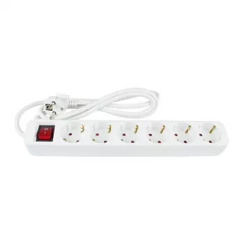 Good Connections PS016-W015 - 1,5 m - 6 AC-Ausgänge - Indoor - Type E/F - 1,5 mm² - Polycarbonat (PC)
