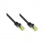 RJ45 komutācijas kabelis ar Cat.7 neapstrādātu kabeli un fiksatora aizsardzību (RNS®), S/FTP, PiMF, bez halogēna, 600MHz, OFC, melns, 60m, Good Connections® (8070R-600S)