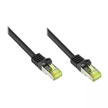 RJ45 komutācijas kabelis with Cat.7 neapstrādāts kabelis and Latch Protection (RNS®), S/FTP, PiMF, Halogen-Free, 600MHz, OFC, Melns, 70m, Good Connections® (8070R-700S)