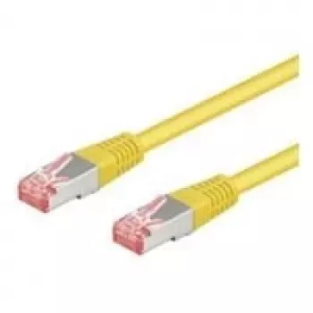 Wentronic Goobay CAT 6 komutācijas kabelis, S/FTP (PiMF), dzeltens, 5 m - LSZH bezhalogēna, varš (68303)