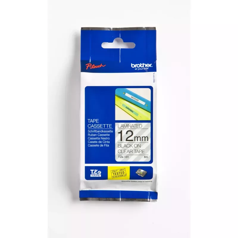 Etiķešu lente Brother TZE-231 Melns uz balta