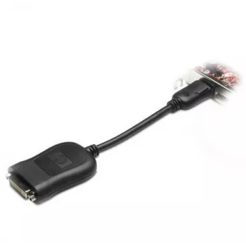 HP - DVI-Adapter - DisplayPort (M) to DVI-D (W) - Melns - for Quadro FX 3800 (481409-001,FH973AA)