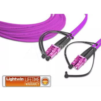 Lightwin komutācijas kabelis, daudzmodu LC-LC 3m OM4 (LDP-50 LC-LC 3.0 OM4)