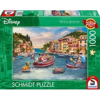 Thomas Kinkade Studios: Disney - Mickey and Minnie in Italy, Puzle 1000 gab.
