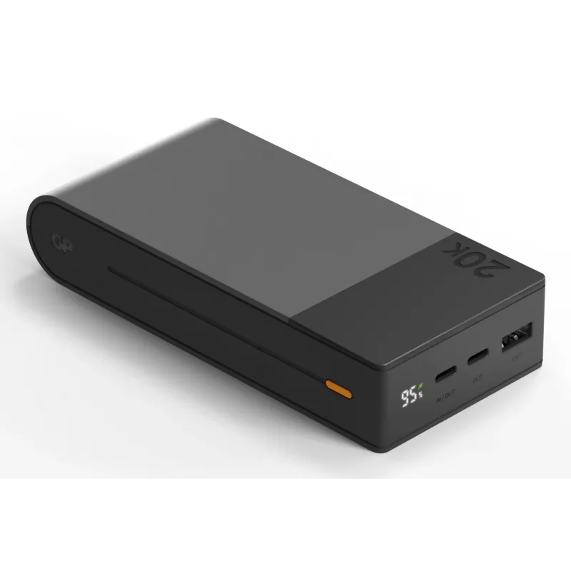 GP Battery GP PowerBank M2+ 20C 20000mAh 2xUSB-C/1xUSB-A melns LED rādītāji (GPPBM20CGYMSR287)