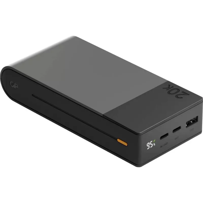 GP Battery GP PowerBank M2+ 20C 20000mAh 2xUSB-C/1xUSB-A melns LED rādītāji (GPPBM20CGYMSR287)
