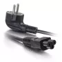 C2G 1m Eiropas klēpjdatora strāvas vads CEE 7/7 uz IEC 60320 C5 250V 3A