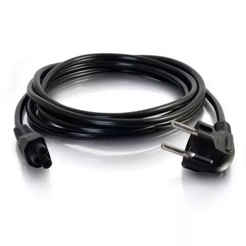 C2G 2 m Eiropas klēpjdatora barošanas vads CEE 7/7 uz IEC 60320 C5 250 V 3 A