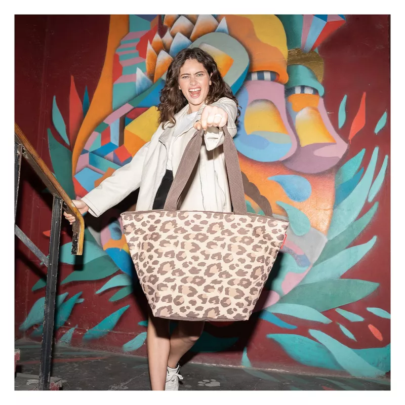 reisenthel Shopping Bag shopper M LEO MACCHIATO sintētiskā šķiedra brūna ZS6048 (ZS6048)