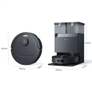 Robot vacuum Ecovacs Deebot T30C Gen 2 ar 0.26 L dustbin, Li‑Ion 12V baterija, 180 min runtime, Melns