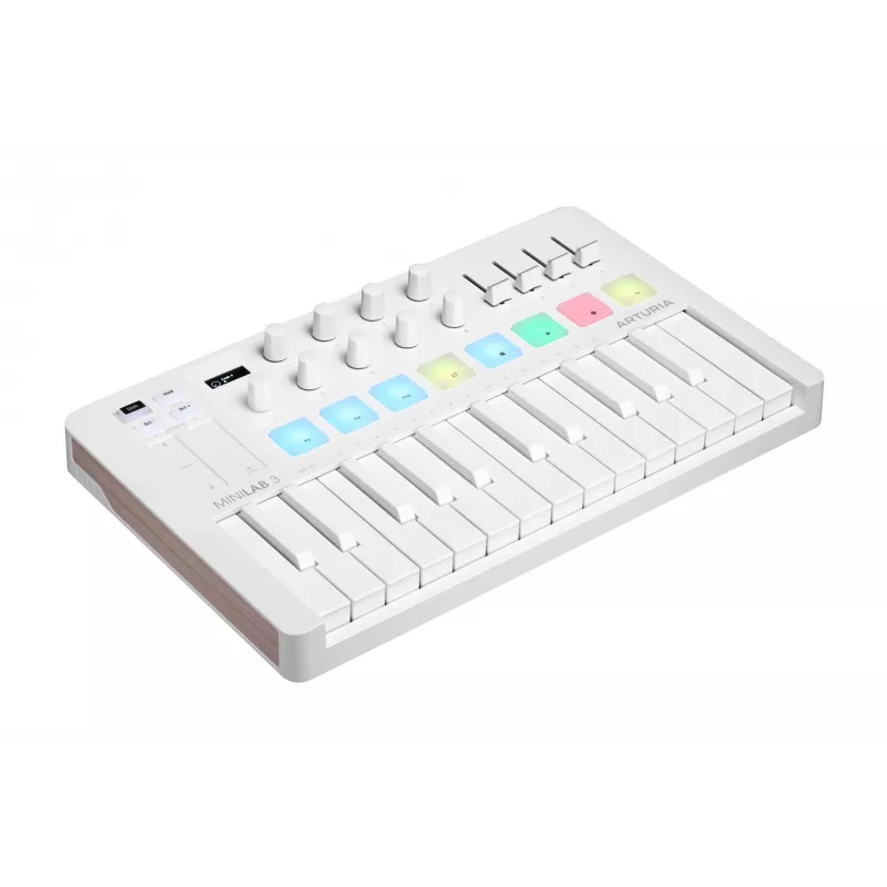 Arturia MiniLab 3 - MIDI vadības tastatūra, balta