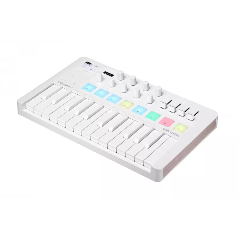 Arturia MiniLab 3 - MIDI vadības tastatūra, balta