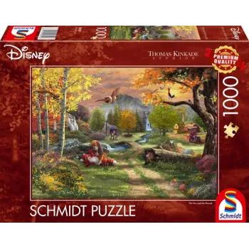 Thomas Kinkade Studios: Disney - The Fox and the Hound, Puzzle 1000 gabali
