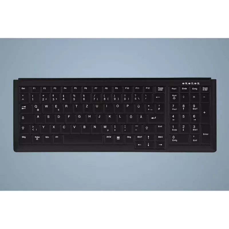 Active Key AK-7000 tastatūra, universāla, USB, QWERTY, US International, melna