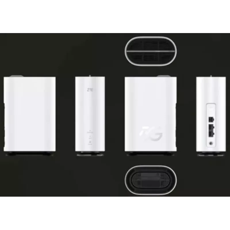 ZTE G5C - Gigabit Ethernet dual-band (2,4 GHz / 5 GHz) Wi-Fi 6 4G/5G bezvadu maršrutētājs baltā krāsā