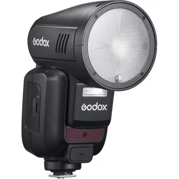 Flash Godox V100‑N Nikon — pārnēsājama TTL Li‑ion uzmavas zibspuldze