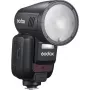 Flash Godox V100‑N Nikon — pārnēsājama TTL Li‑ion uzmavas zibspuldze