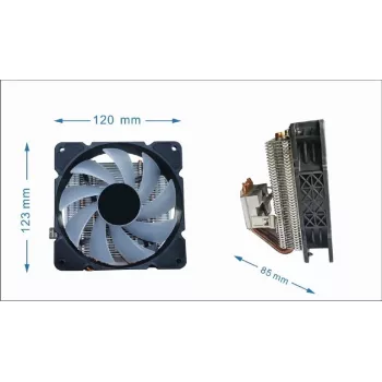 Gaisa dzesētājs Gembird CPU-HURACAN-ARGB-X140 12 cm Melnbalts 800-1600 RPM