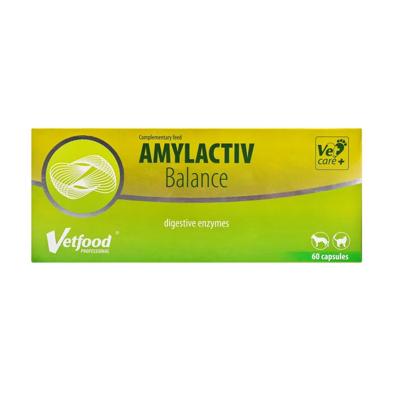 Vetfood Amylactiv Balance gremošanas atbalsts suņiem un kaķiem 60 kapsulas