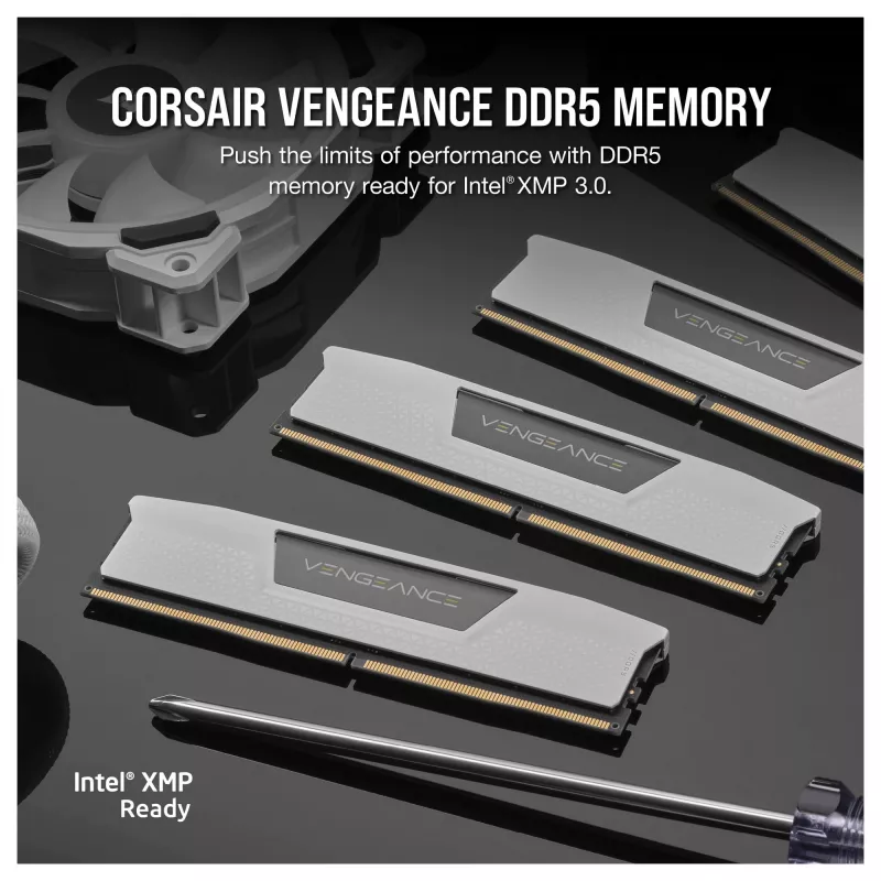 Corsair Vengeance 32GB (2x16GB) DDR5 6400MHz CL36 galddatora atmiņas komplekts - balts