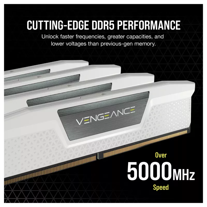 Corsair Vengeance 32GB (2x16GB) DDR5 6400MHz CL36 galddatora atmiņas komplekts - balts