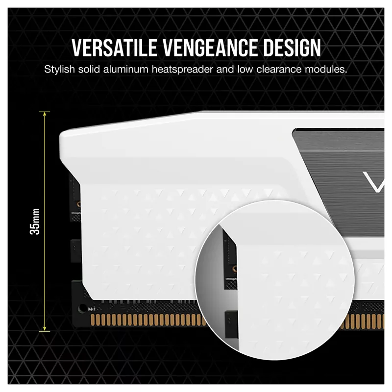 Corsair Vengeance 32GB (2x16GB) DDR5 6400MHz CL36 galddatora atmiņas komplekts - balts