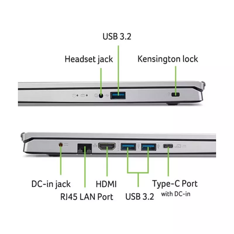 Acer Aspire Go 15 AG15-42P-R1VS — 15,6 collu Full-HD IPS, Ryzen R7-5825U, 8 GB RAM, 512 GB SSD, Linux (eShell)