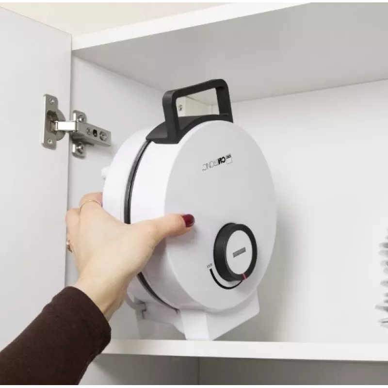 Vafeļu cepējs Clatronic WA 3832 — 1 apaļa vafele, 1200 W, 20 cm plates, melnbalts