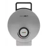Vafeļu cepējs CLATRONIC HA 3833 — 1 apaļa vafele, 1200 W, plāksnes 20×20 cm, melns/sudrabots