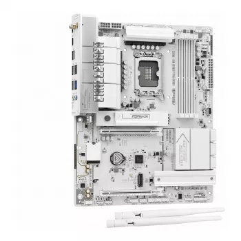 MicroATX mātesplate ASRock B850M Challenger WiFi DDR5 AM5, balta — DDR5, AM5 ligzda, Wi‑Fi