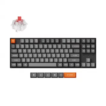 Keychron K8 Max klaviatūra universāla USB RF bezvadu Bluetooth melna 80% mehāniska