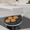 Pankūku panna Maestro MR-1222-D CUTE — 26 cm alumīnija nepiedegošā kreppanna, zaļa