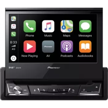 AVH-Z7200DAB, melns, 1 DIN, CD, DVD, MOSFET, AAC, FLAC, MP3, WAV, WMA, JPEG