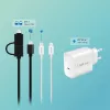 Hub USB3.2 Gen1, 4 porti, USB-A/C, ieslēgšanas/izslēgšanas slēdzis