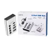 Hub USB3.2 Gen1, 4 porti, USB-A/C, ieslēgšanas/izslēgšanas slēdzis