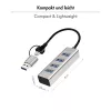 USB 3.0 centrmezgls 4 porti USB-A 5 Gbit/s