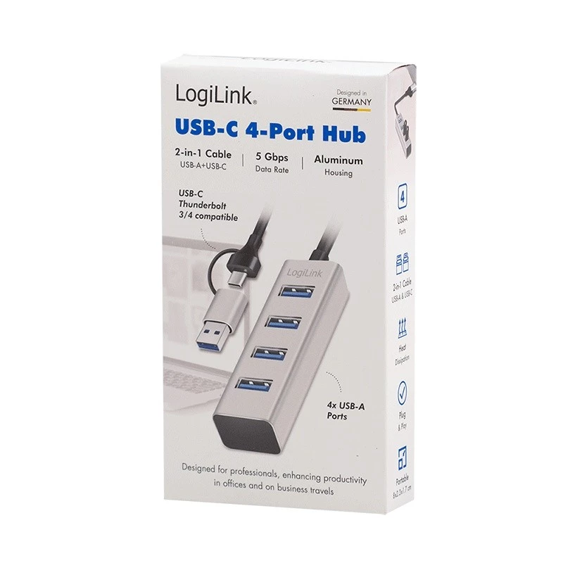 USB 3.0 centrmezgls 4 porti USB-A 5 Gbit/s