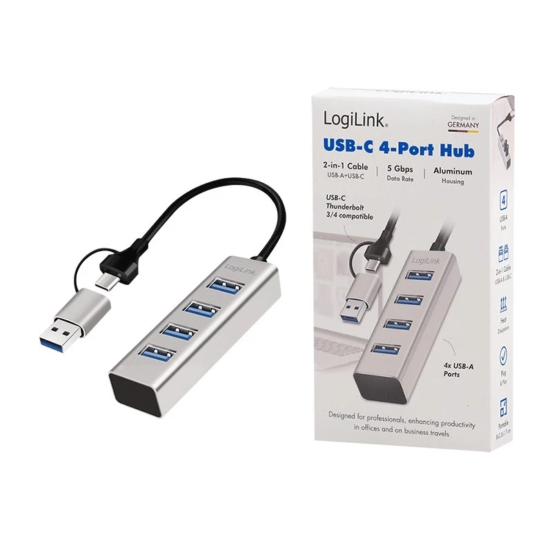 USB 3.0 centrmezgls 4 porti USB-A 5 Gbit/s