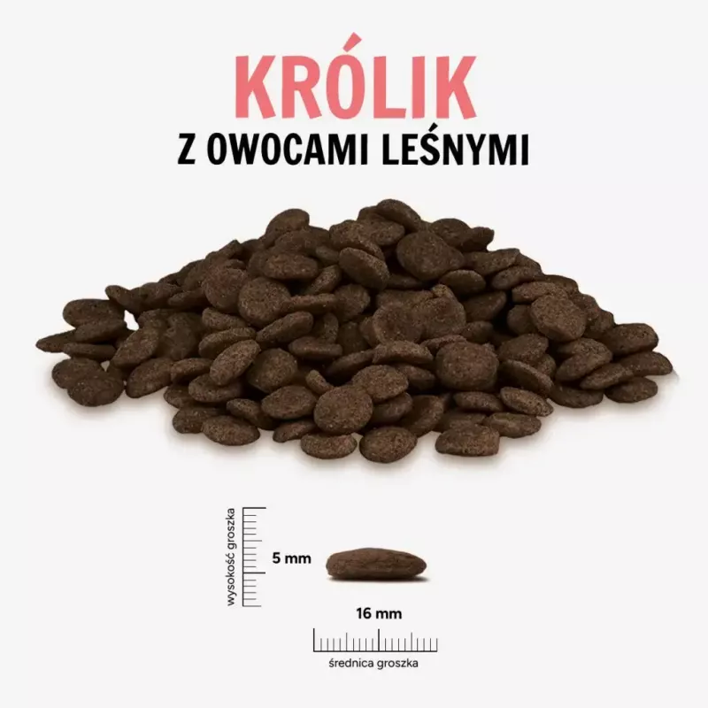 PAKA ZWIERZAKA sausā trušu barība ar meža augļiem L 1.5 kg