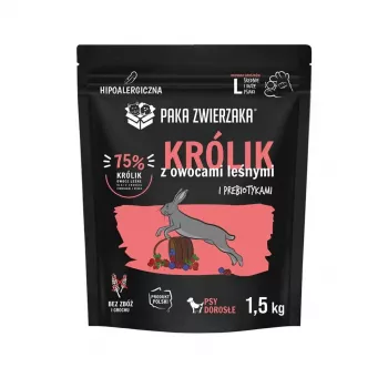 PAKA ZWIERZAKA sausā trušu barība ar meža augļiem L 1.5 kg