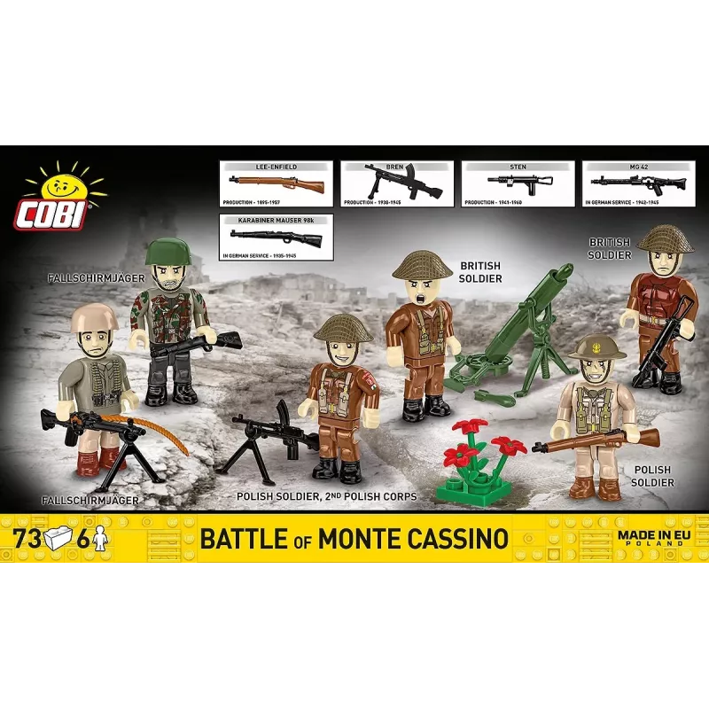 Konstruktors Cobi Blocks Kauja par Monte Kasino COBI-2063 Vēsturiska militārā diorāma