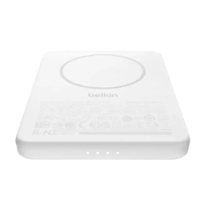 Ārējais akumulators Belkin BPD010hqWH 5000 mAh, bezvadu uzlāde 7.5 W, USB-C, balts