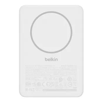 Ārējais akumulators Belkin BPD010hqWH 5000 mAh, bezvadu uzlāde 7.5 W, USB-C, balts