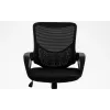 Biroja krēsls ActiveJet YK507 melns — pagriežams ergonomisks darba krēsls, audums/PU, regulējams augstums