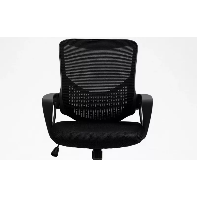 Biroja krēsls ActiveJet YK507 melns — pagriežams ergonomisks darba krēsls, audums/PU, regulējams augstums