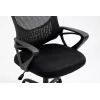 Biroja krēsls ActiveJet YK507 melns — pagriežams ergonomisks darba krēsls, audums/PU, regulējams augstums